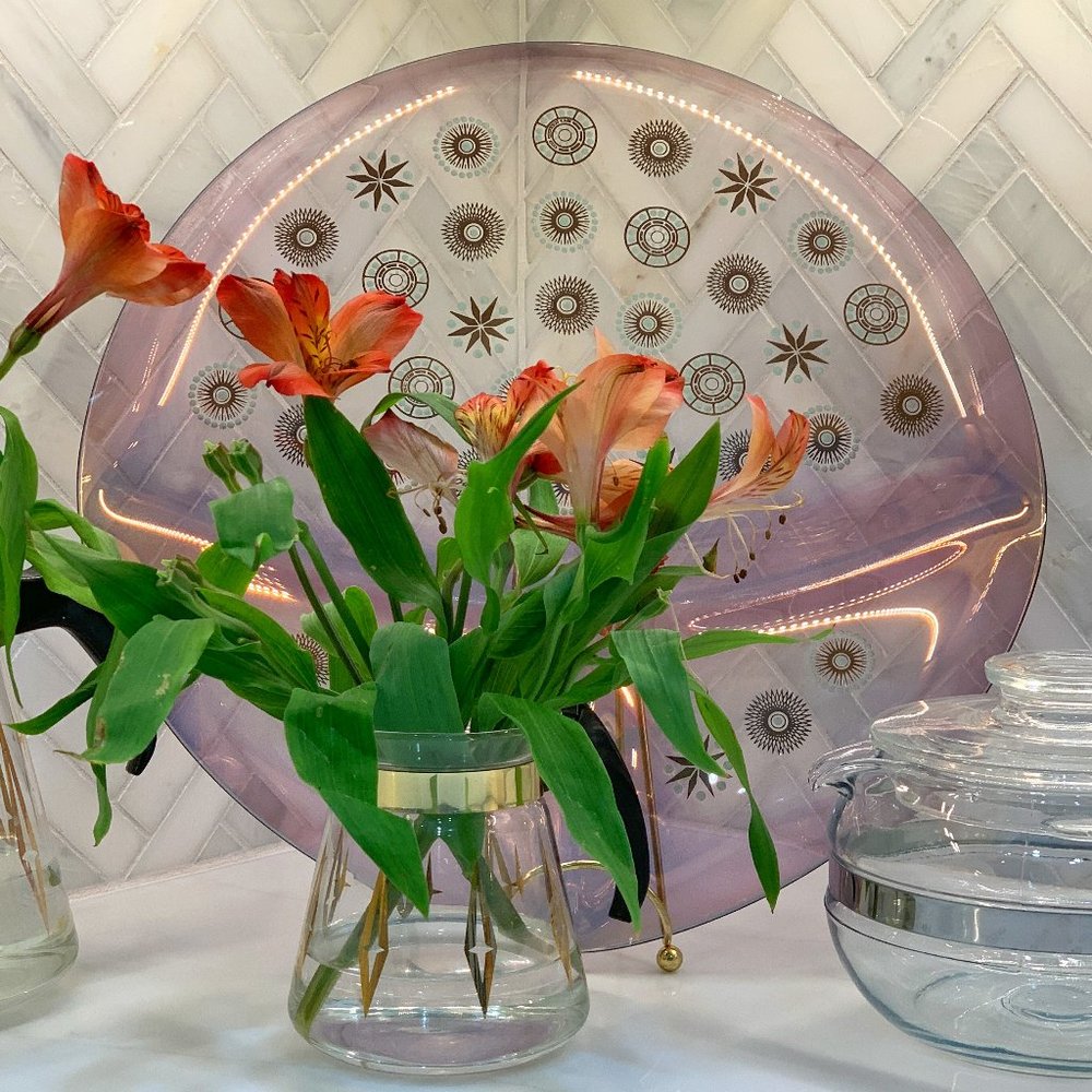 -Spectacular MCM Dorothy Thorpe Glama Atomic Starburst Platter -MCM Space Luxe - Picture 4 of 15